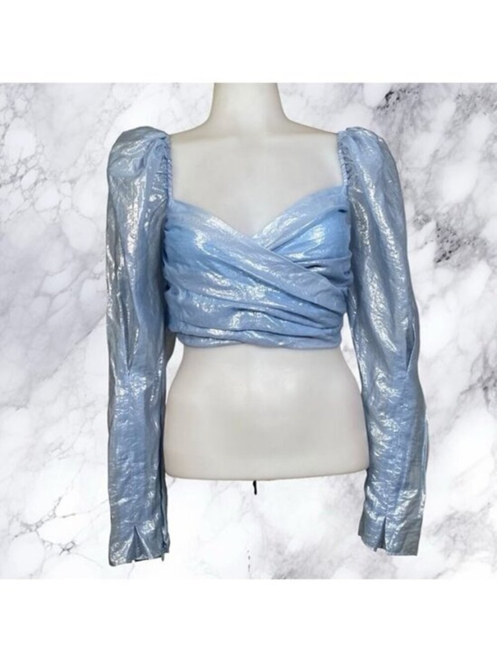 Majorelle Fae Crop Top in Blue